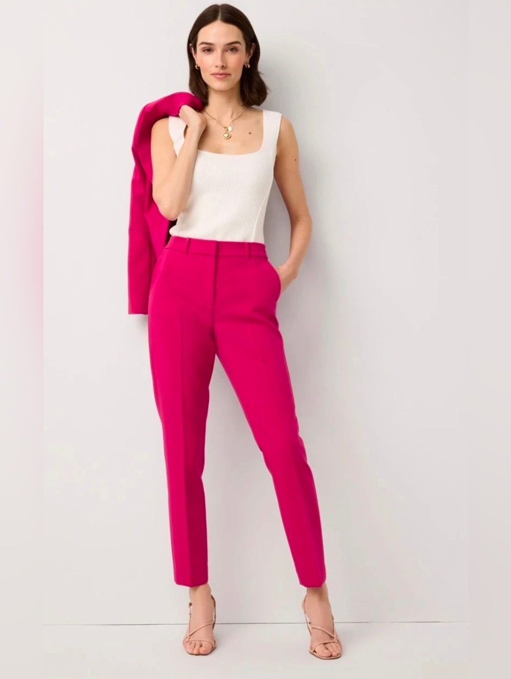 ❤️ WHITE HOUSE BLACK MARKET HIGH RISE SLIM ANKLE PANTS / TROUSERS, 4 (27)